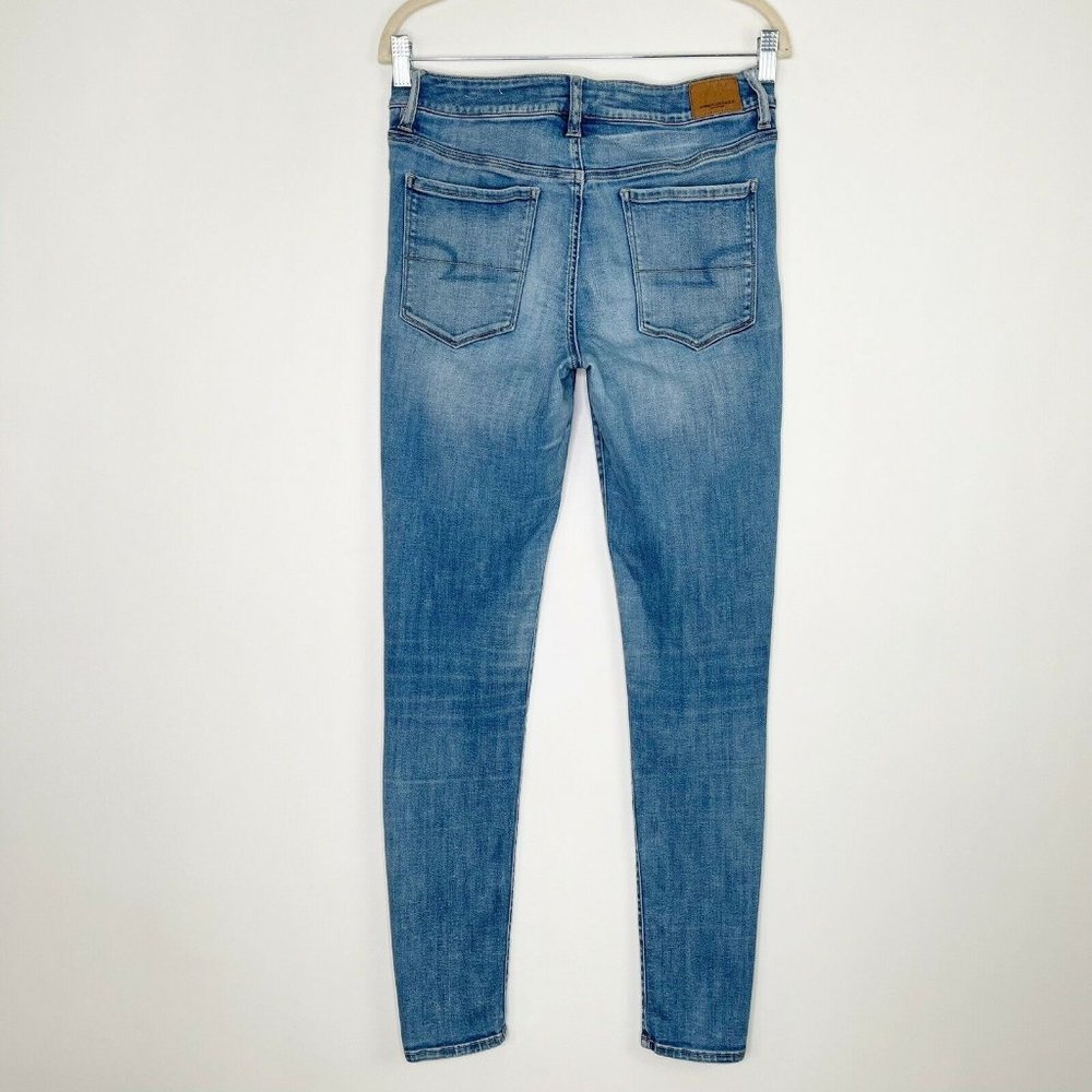 American Eagle Hi Rise Jeggings Jeans 10 Long - Picture 4 of 10